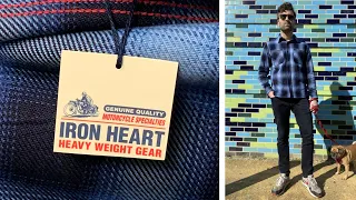 Iron Heart | 9oz Selvedge Ombré Check Work Shirt | Indigo