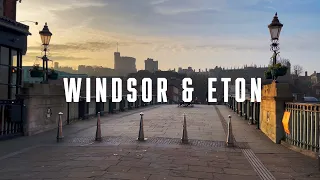 Windsor and Eton sunrise walk. EMPTY streets in historic area. 4K | HDR