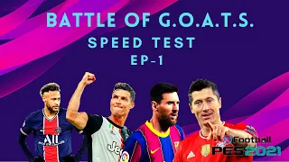 PES 2021 - Speed test | PES Mobile 2021 speed players | Who's the fastest player in the game?