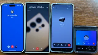 iPhone 15PM, Samsung S24U, OnePlus 8T, Razr 40U Meet, Threema, Facebook, Telegram Apps Incoming Call