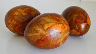 MARBLE Easter eggs. How to beautifully paint Easter eggs with onion skins with a pattern 2024