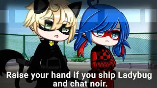 Raise your Hand if you Ship Ladybug and Chat Noir || meme || { MLB ✨ }