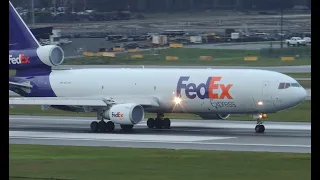 FedEx McDonnell Douglas MD-11F [N575FE] takeoff from PDX