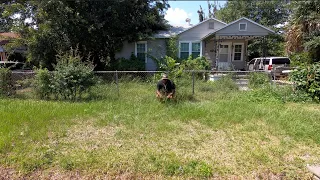 Someone STOLE my MOWER and ALMOST got AWAY with it! + Mowing this extremely neglected yard!