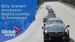 Billy Graham's body begins 209-km journey to North Carolina hometown