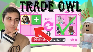 QUE VAUT LE OWL EN 2024 ET J’AI DES TRADES DE FOU 😱 !! ROBLOX ADOPTME