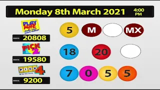 NLCB Online Draws Monday 8th March 2021