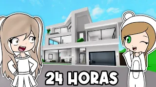 24 HORAS EN UN MUNDO BLANCO CON ELA EN BROOKHAVEN ROBLOX