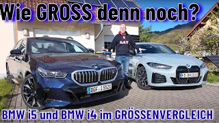 Wie GROSS denn noch? BMW i5 und BMW i4 im GRÖSSENVERGLEICH!