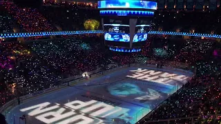 San Jose Sharks vs Anaheim Ducks Pre Game Light Show 4/16/2018 Round 1 Game 3 Stanly Cup Playoffs