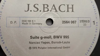 1973 Rel. Bach Lute Suite in G Minor BWV995 4~8th mov Narciso Yepes 바흐 류트 모음곡 4~8악장나르시소 예페스, 류트 LP