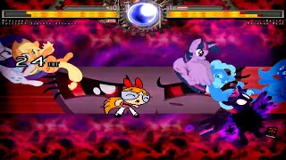 Mugen 1.0 - Blossom (Jp)/Twilight/Nightmare/Applejack vs Rarity/Rainbow/Pinkie Pie/Fluttershy