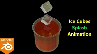 Blender Tutorial | Ice Cube Splash Fluid Animation