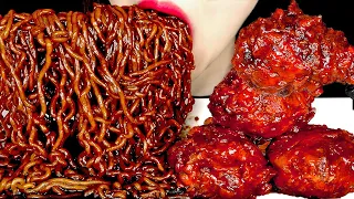 ASMR MUKBANG | 직접만든 양념치킨 짜장면 먹방~!! BLACK BEAN NOODLES SPICY FRIED CHICKEN EATING SOUNDS | ZOEY ASMR