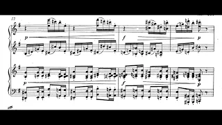 Max Reger - Variations and Fugue on a Theme of Mozart for Two Pianos, Op. 132a (1914) [Score-Video]