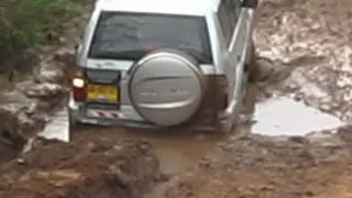Toyota Prado came out from the deep mud
