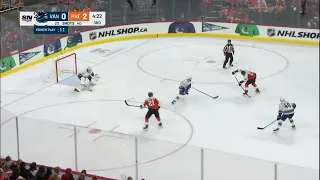 Thatcher Demko with an AMAZING glove save vs the Flyers