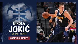 HIGHLIGHTS: Nikola Jokić drops 22 points, 13 rebounds, 10 assists in loss vs. Spurs (12/09/2021)