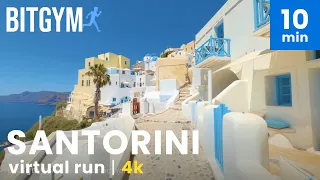 Virtual Run: Santorini, Oia (Download BitGym App for cardio motivation)