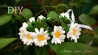 МК Венок из ромашек для куклы/ DIY MK Wreath of daisies for dolls