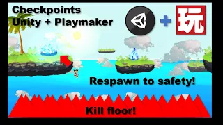 2D Platformer with Unity and Playmaker - Check Point & Respawn