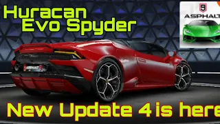 Asphalt 9: Update 4 Is Here | Lamborghini Huracan Evo Spyder |