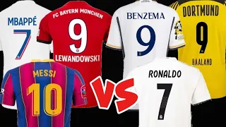 Ultimate Clash: Ronaldo, Benzema, & Haaland Face Off Against Messi, Lewandowski, & Mbappe