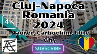 Cluj-Napoca, Strada Somesului, Maurer Panoramic, Carbochim, Podul Portelanului. Cluj 4K, Romania.