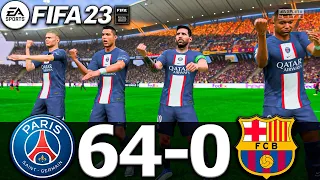 FIFA 23 - MESSI, RONALDO, MBAPPE, NEYMAR, ALL STARS | PSG 64-0 FC BARCELONA