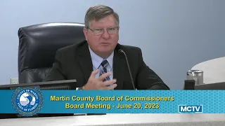 Martin County Board  of Commissioners Meeting - June 20, 2023 - Morning