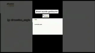 Bibel wurde gefälscht