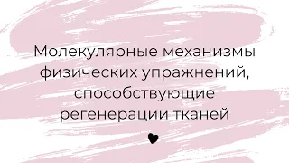 Молекулярные механизмы физических упражнений, способствующие регенерации тканей