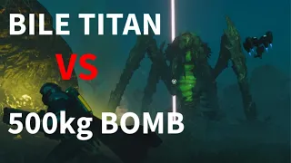 Helldivers 2 - Destroying a Bile Titan with a 500kg bomb
