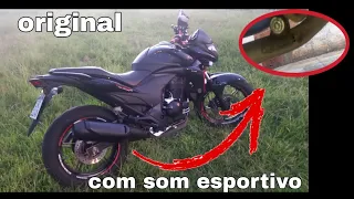 cb300  original com som de escape esportivo sem gastar NADA!