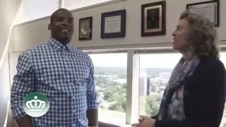 Cam Newton visits Charlotte's Mayor during television shoot