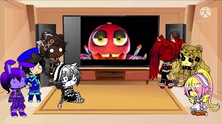 My oc versions of fnaf react to fnaf in a nutshell