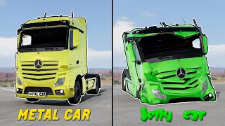 Metal Car vs Jelly Car - Which one is better? - BeamNG Drive