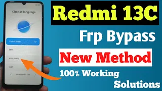Redmi 13C 5G FRP Bypass MIUI 14 | New Trick | Redmi 13c Frp Unlock Without Pc | Redmi 13c Frp Bypass