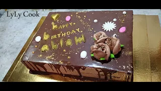 Je partage avec vous une commande gateau d'anniversaire au chocolat  lyly cook