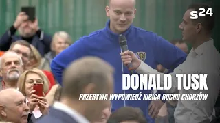 Donald Tusk kontra kibic Ruchu Chorzów! "Odebrałem panu głos"