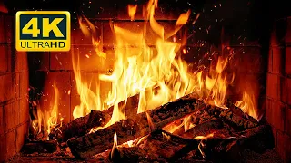 🔥 Cozy Fireplace 4K (12 HOURS). Fireplace with Crackling Fire Sounds. Crackling Fireplace 4K