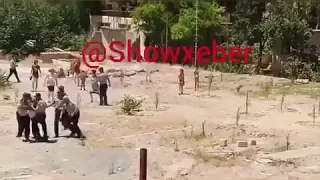 Sumqayıtda polislə sakinlər arasında dava