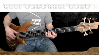 Iron Maiden - Hallowed Be Thy Name Bass Cover with Playalong Tabs in Video