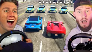 WER ÜBERLEBT länger 5 STERNE mit LENKRAD in GTA 5! (mit StandartSkill)