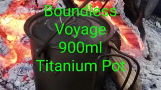 Titanium Cookware || Boundless Voyage || 900ml Titanium Pot - des cattys