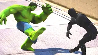Hulk VS Black Panther Epic Battle | Grand Theft Auto V