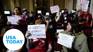 LA City Council unable to begin meeting due to protest over leaked audio | USA TODAY