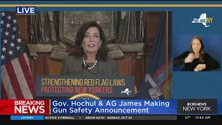 Gov. Kathy Hochul, AG Letitia James address gun safety