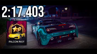 Asphalt 9 - AF8 FALCON EDITION RIOT - Rank 3177 - 2:17.403