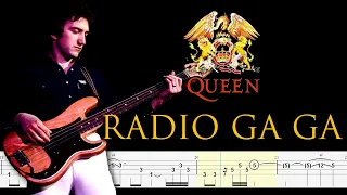 Queen - Radio Ga Ga  (Bass Line + Tabs + Notation) By John Deacon